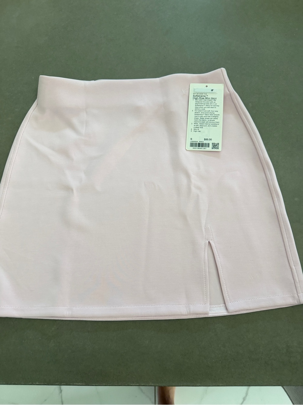Lululemon Women's Pink Mini Skirt with Front Slit